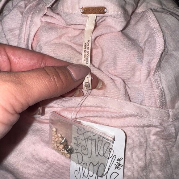 Free People Boho Pink and Floral Tunic Top - Picture 7 of 9